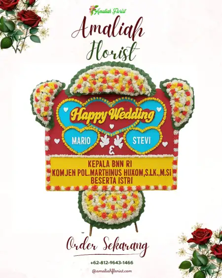 Papan Bunga Pernikahan Bungkuk